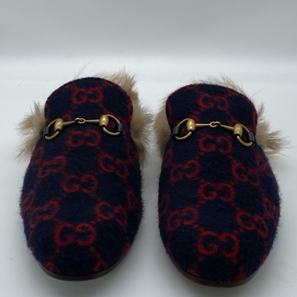 Gucci Princetown GG wool slipper Blue and red GG w - Picture 8 of 16